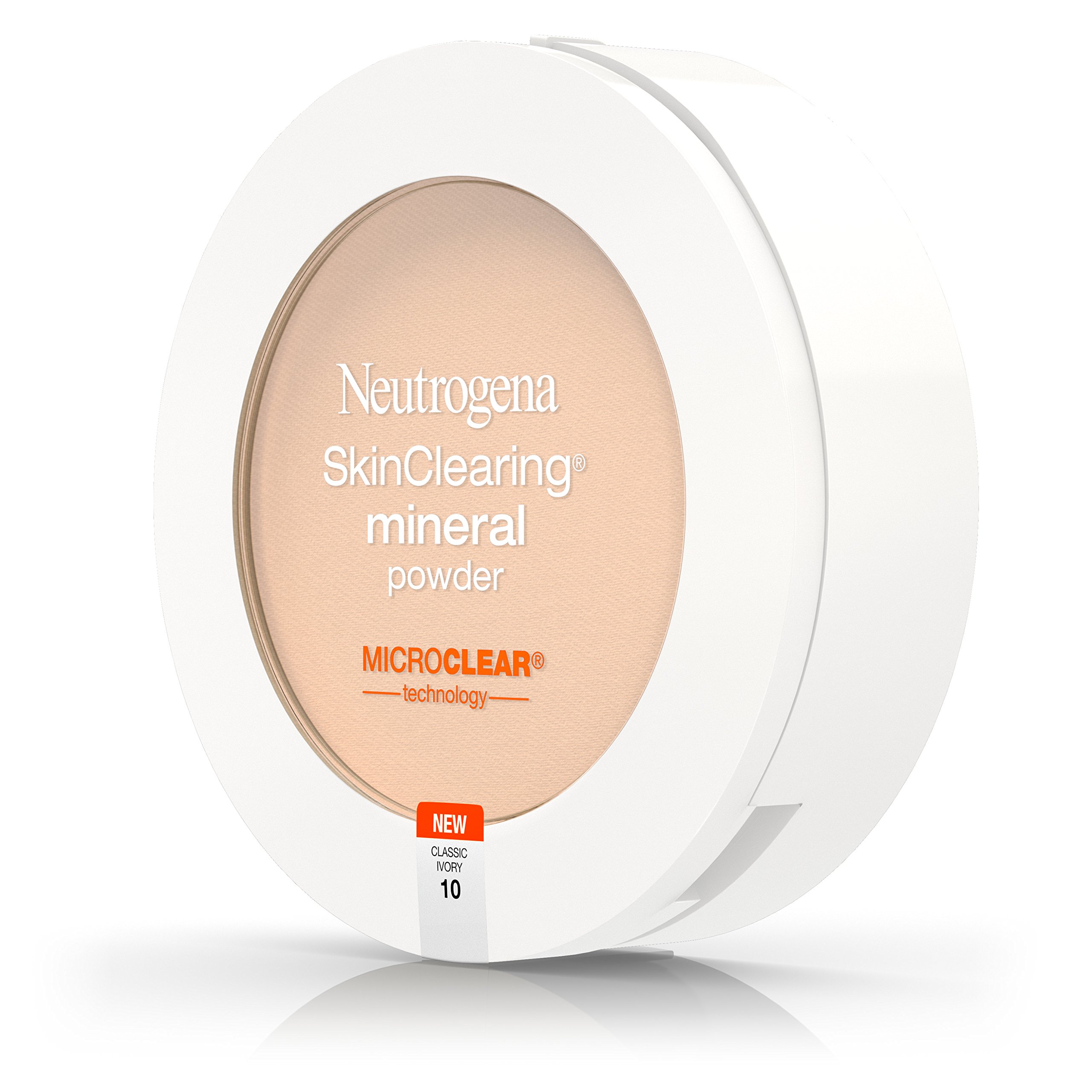 Neutrogena SkinClearing Mineral Powder, Classic Ivory 10, 0.38 Ounce (Pack of 2)