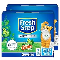 Clumping Cat Litter, With Febreze Gain, Advanced, Extra Large, 37 Pounds total (2 Pack of 18.5lb Boxes)