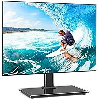 Universal Table Top TV Stand TV Base Replacement for Most 27 30 32 39 40 42 43 49 50 55 60 Inch LCD LED Plasma Flat Screen TVs, Vesa Mount Holds up to 88 lbs, Height Adjustable