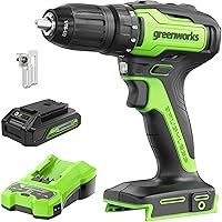 Greenworks 24V Brushless Drill/Driver, 2Ah USB Battery and Charger Included
