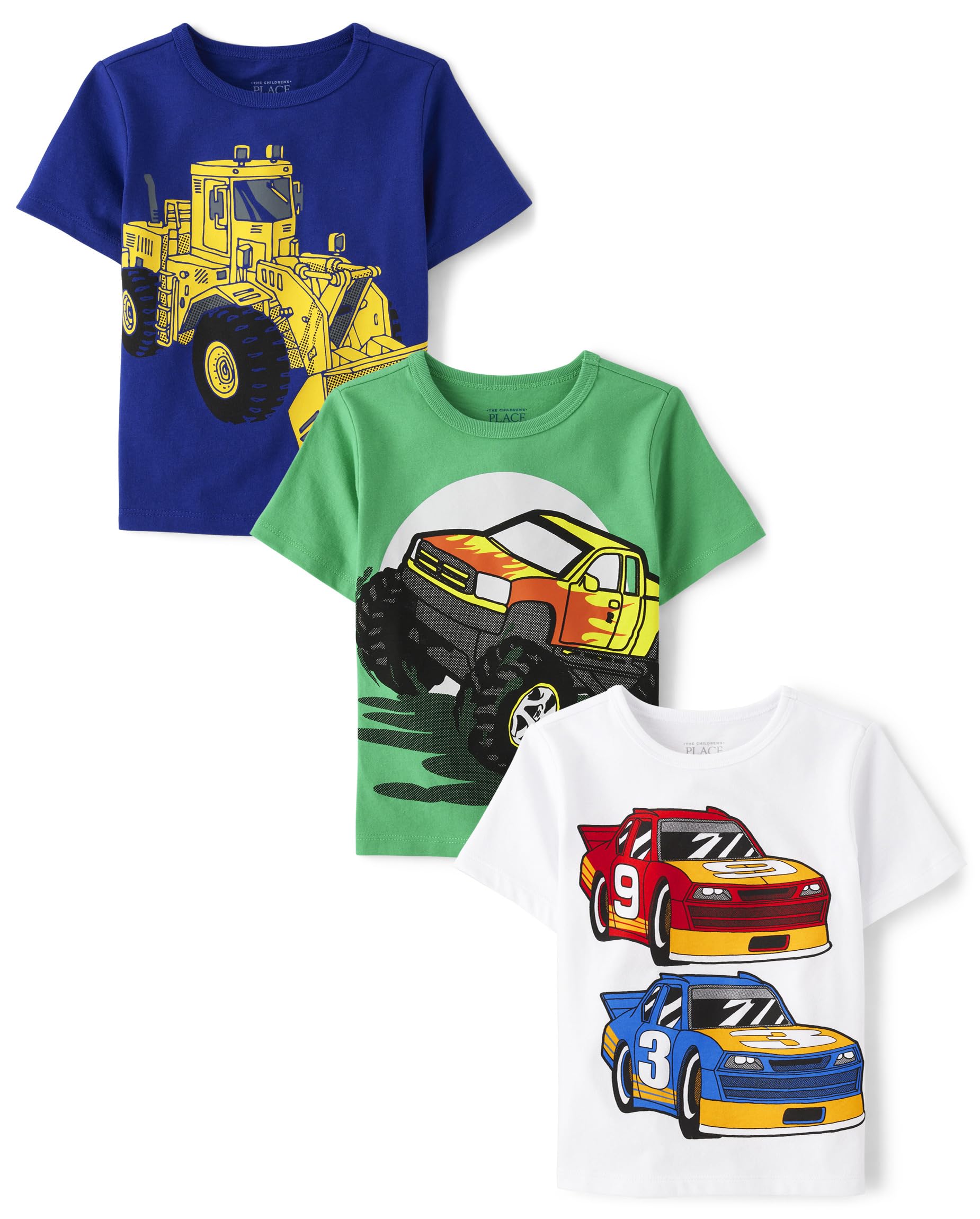 The Children's Place Baby Toddler Boys 3-Pack Short Sleeve Graphic T-Shirt