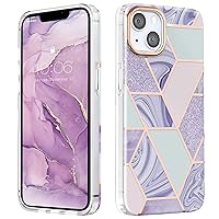 MATEPROX Compatible with iPhone 13 case Marble Design Slim Thin Stylish Geometric Cover for iPhone 13 6.1
