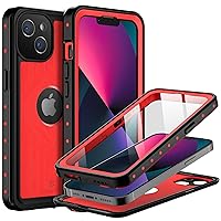 BEASTEK iPhone 13 Mini Waterproof Case, NRE Series Shockproof Dustproof Underwater IP68 with Built-in Screen Protector Anti-Scratch Protective Cover, for Apple iPhone 13 Mini (5.4'') (Red)
