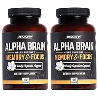 Alpha Brain (180ct) - Premium Nootropic Brain Supplement - Focus, Concentration & Memory - Alpha GPC, L Theanine & Bacopa Monnieri