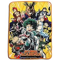 Great Eastern Entertainment - 57885 My Hero Academia- Big Group Sublimation Throw Blanket,Multicolor,46Wx60L