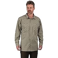 Walls Men's Bowie UPF 50+ Long Sleeve Plaid Work Shirt
