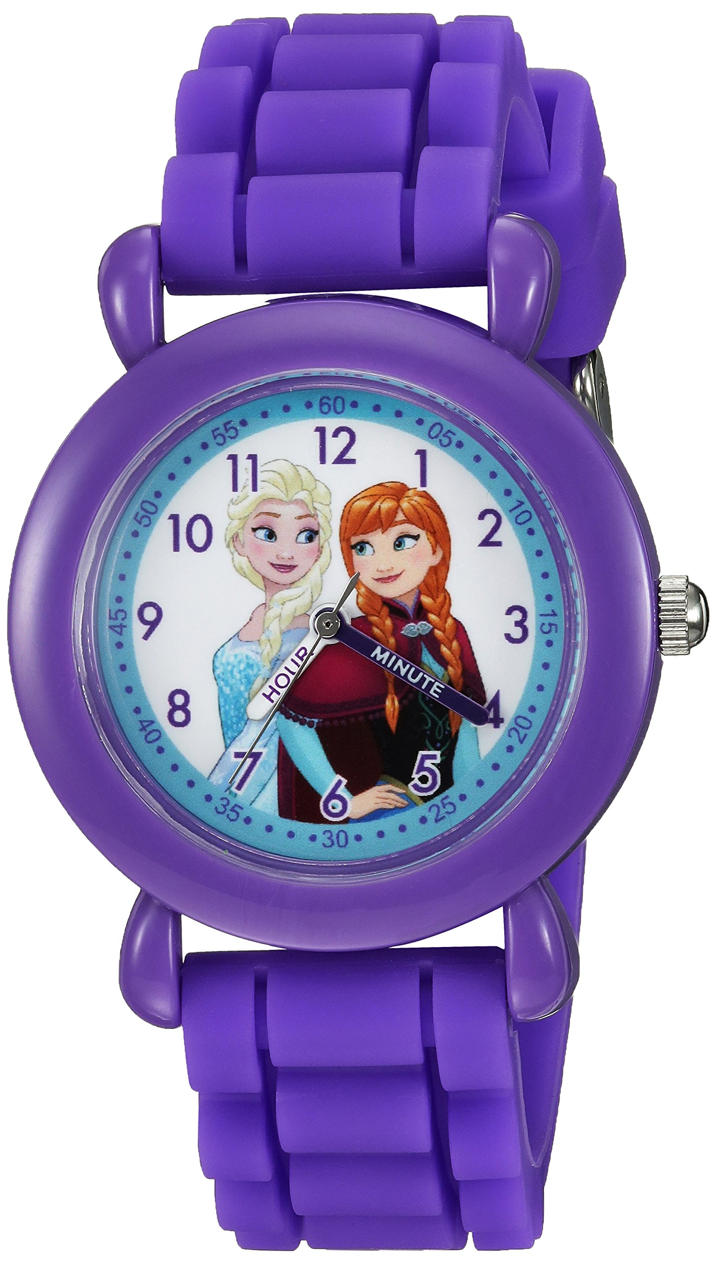 Disney Frozen Kids' Plastic Time Teacher Analog Quartz Silicone Strap Watch