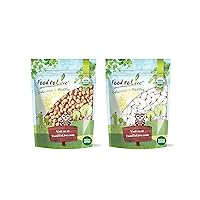 Food to Live Organic Best Hummus Beans Bundle - Organic Garbanzo Beans, 5 Pounds and Organic Great Northern Beans, 5 Pounds - Non-GMO, Kosher, Raw, Sproutable, Vegan