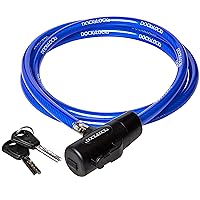 Weatherproof Security Cable Lock with Keys (5ft to 25ft Lengths) Anti-Theft for Kayak, Bike, Paddleboard, Scooter, Equipment, Bicycle