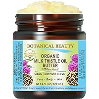 MILK THISTLE OIL BUTTER Silybum marianum 100% Natural 4 Fl.oz.- 120 ml for FACE, SKIN, BODY, HAIR, NAILS, Foot Care. Foot Oil butter, Skin Moisturizer