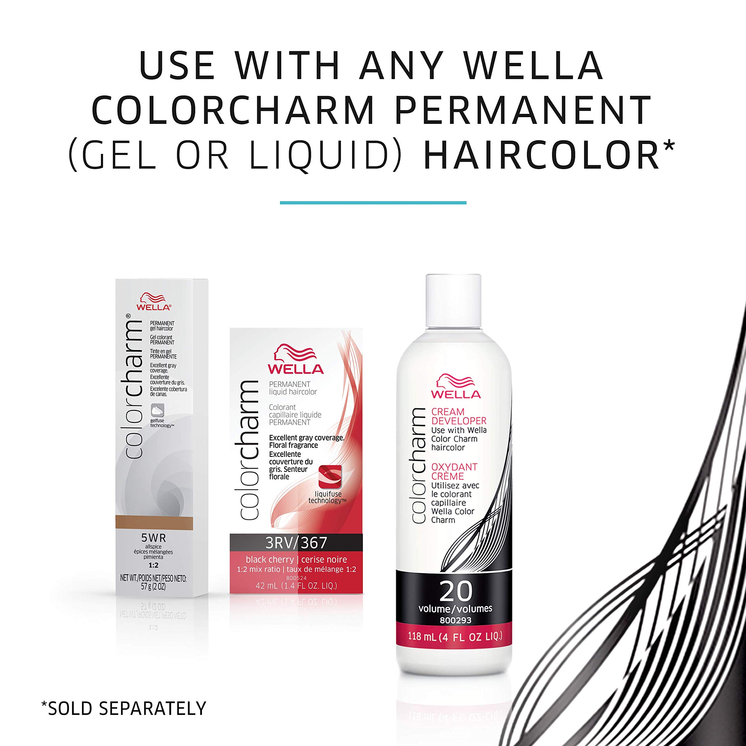 WELLA Color Charm Crème Hair Developer 20 volume, 3.6 Fl Oz