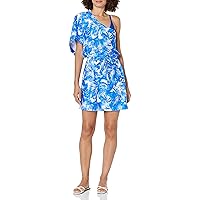 Trina Turk womens Basque Asymmetrical Dress Swim Cover-up