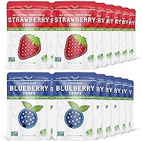 Nature’s Turn Freeze-Dried Fruit Snacks, Strawberry and Blueberry Crisps, Pack of 24 (0.53 oz Each)