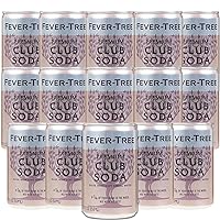 Fever Tree Premium Club Soda - Premium Quality Mixer & Soda - Refreshing Beverage for Cocktails & Mocktails 150ml Cans - Pack of 15