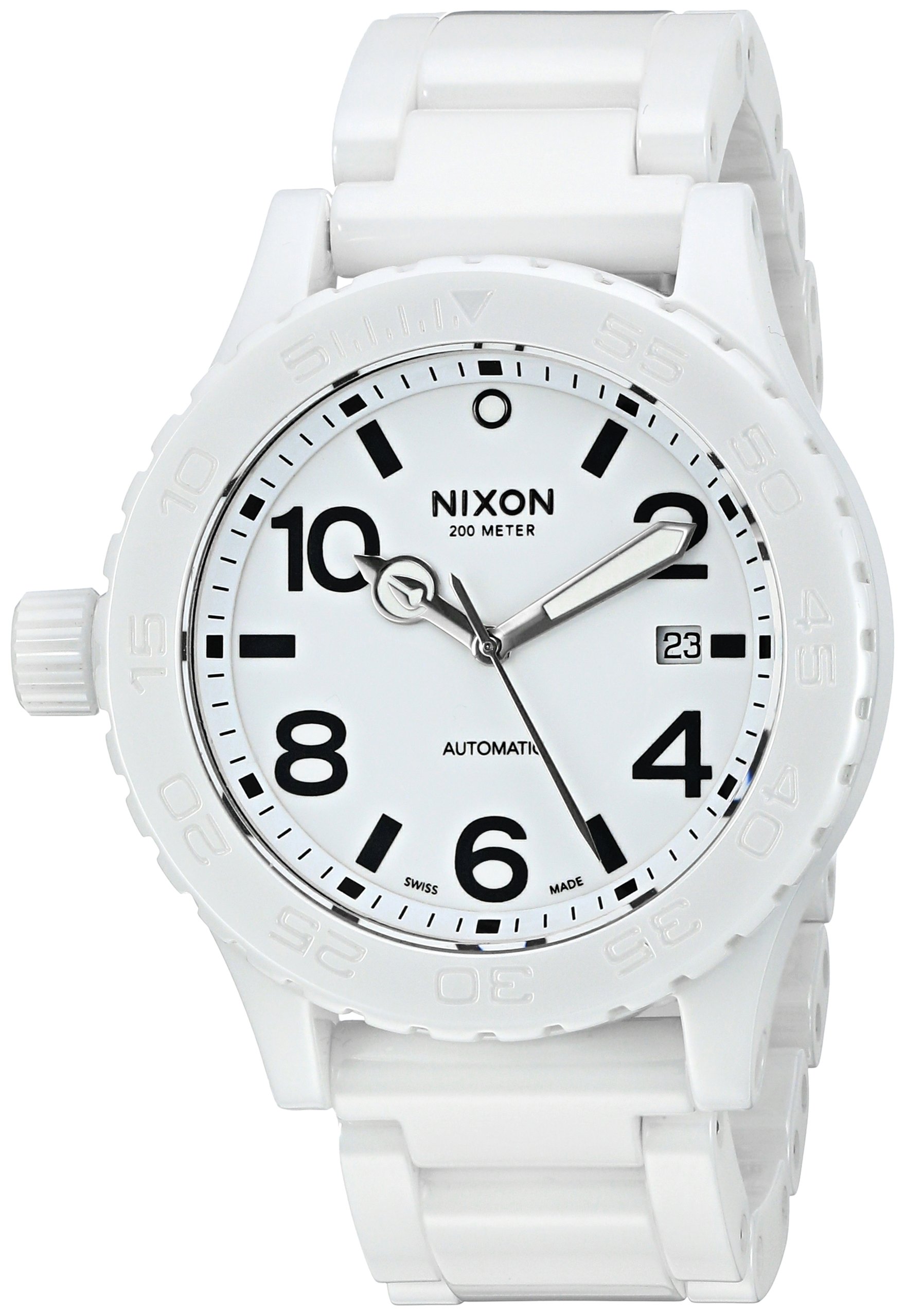Nixon Men's A148-126 Ceramic 42-20 Automatic White Dial Bracelet Watch