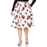 City Chic Women's Apparel Women's City Chic Plus Size Skirt Vintage Rose