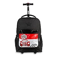 J World New York Kids' Sparkle Rolling Backpack, Speed, One Size