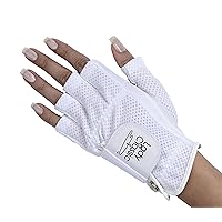 Copper Tech Lady Classic Cabretta Womens Solar Half 1/2 Finger Copper Infused Technology Golf Glove - Left Hand