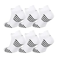 Ankle Socks (6 Pairs) with Heel Tabs Natural for Men or Women Sports and Athletic Performance Wear