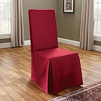Duck Long Dining Chair Slipcover in Claret
