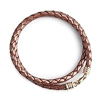 Bracelets Genuine Leather 14K Gold Clasp 4mm 2X Edition Find Your Fit Round 162GB