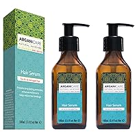 Arganicare Natural Argan Oil for Dry & Damaged Hair - Vegan Hair Growth Serum with Jojoba Oil Designed for Hair Loss & Dry Scalp Treatment - Aroma-Packed Formula with Shea Moisture for Frizz Control | 2 Pack x 3.4 Fl Oz