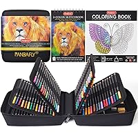 150 Colored Pencils Set for Adults Coloring Books with 3-Color Sketchbook, Graphite, Charcoal Pencils for Drawing Sketching Blending Shading, Quality Soft Core Oil Based