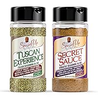 Spiced Up by Chef Calvin - Pack of 2 Seasonings, Italian Seasoning & Secret Sauce Versatile All Purpose Seasoning for Meat, Pasta, Steak and Veggies