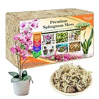 Kitypartsy Orchid Sphagnum Moss,3QT Dried Forest Moss Potting Mix for  Potted Plants Moisture Repotting Orchid Soil Medium,Natural Carnivorous  Plant