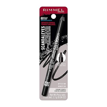Rimmel Scandaleyes Waterproof Gel Eye Liner Pencil, Black 001