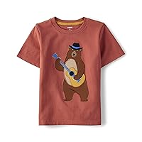 Gymboree Girls' and Toddler Spring and Summer Embroidered Graphic Short Sleeve T-Shirts