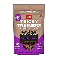 Cloud Star Tricky Trainers Soft & Chewy Dog Training Treats 5 oz Pouch, Liver Flavor, Low Calorie Behavior Aid with 130 Treats