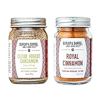 Burlap & Barrel's Spice Duo - Royal Cinnamon and Cloud Forest Cardamom - Elevate Your Culinary Creations with our Tasty Spices!