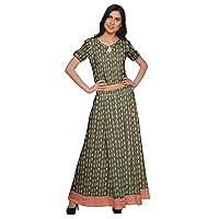 Printed Elegant Crop Top And Long Skirt Set Ethnic Dresses For Women