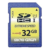 32GB Class 10 SDHC Flash Memory Card Full Size SD Card USH-I U1 Trail Camera Memory Card by Micro Center