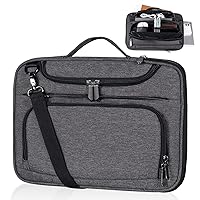 BERTASCHE 12.3-13 Inch Laptop Sleeve Bag Compatible with MacBook Air 13/Pro 13, Surface Pro 9/8/7/6/5/4, iPad Pro 12.9, Notebook Laptop Carrying Case with Shoulder Strap,Grey