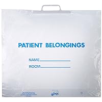 PBR01 Plastic Patient Belongings Bag with Rigid Handle, 20