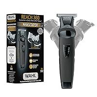 Wahl Manscaper® Reach 360 Ratchet Head Cordless Body and Beard Trimmer for Men with No-Slip Grip for Precise Control During Face, Body, and Manscape Grooming – Model 3025951