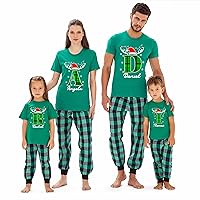 Custom Initials Matching Family Christmas T-Shirt