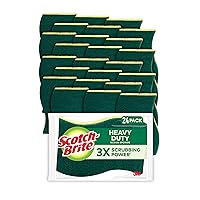 Scotch-Brite Heavy Duty Scrub Sponges, For Washing Dishes and Cleaning Kitchen, 24 Scrub Sponges