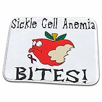 3dRose Funny Awareness Support Cause Sickle Cell Anemia Mean Apple - Dish Drying Mats (ddm-120604-1)