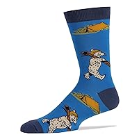 Men's Colorful Novelty Wild Life Animal Crew Socks, Funny Crazy Cool Dress Socks, Shoe Size 8-13