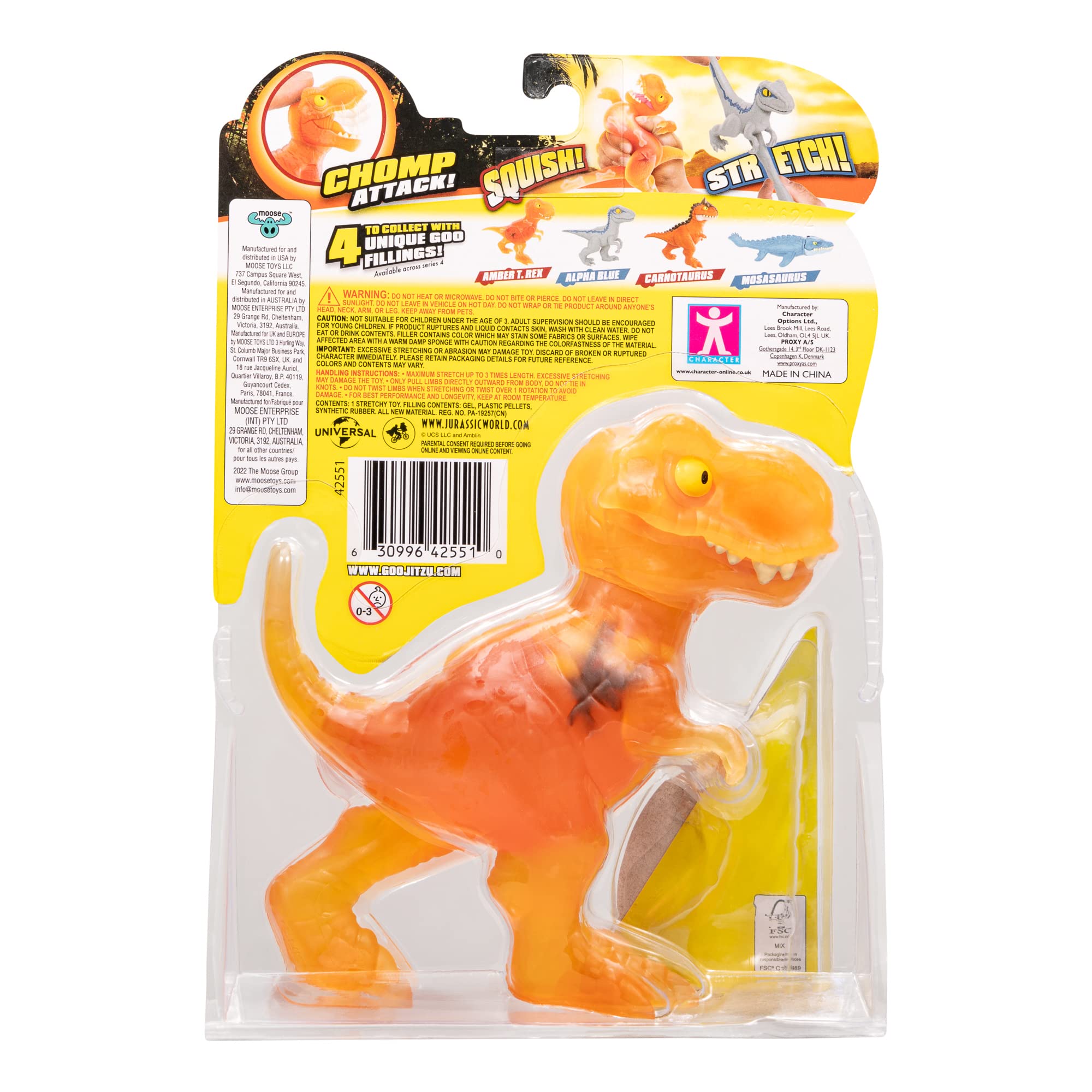 Heroes of Goo Jit Zu Jurassic World Hero Pack, Amber T. Rex, 4.5