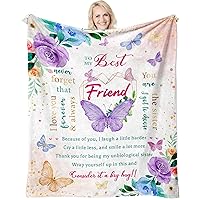 Gifts for Mothers Day to Best Friend, Bestie Birthday Gifts, Unique Gifts for BFF Woman, Best Friend Birthday Gift Ideas, Friendship Gifts for Women, Unbiological Sister Gift Throw Blanket 60