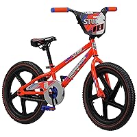 Mongoose Switch and Stun BMX Style Kids Bike, for Boys and Girls Bicycle Ages 5-8, 18-Inch Wheels, Low Stand Over Steel Frame, with Durable Chain Guard