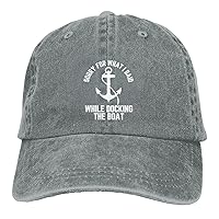 Sorry for What I Said While Docking The Boat Hat Funny Washed Cotton Cowboy Baseball Cap Vintage Trucker Hat Men