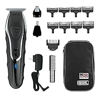 Aqua Blade Rechargeable Wet/Dry Lithium-Ion Deluxe Beard Trimmer for Men - Interchangeable Heads for Detailing, Hair, Mustache and Body Grooming - Model 9899-100