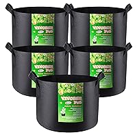 VIVOSUN 5-Pack 30 Gallons Grow Bags, Heavy Duty Thickened Nonwoven Fabric Pots with Handles