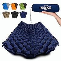 POWERLIX Ultralight Sleeping Pad for Camping with Inflating Bag, Carry Bag, Repair Kit – Compact Lightweight Camping Mat, Outdoor Backpacking Hiking Traveling Airpad Camping Air Mattress