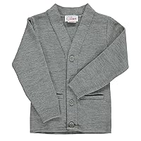 Cookie's Big Boys' Cardigan Sweater (Sizes 8-20) - Gray, 12